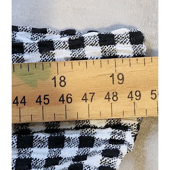 NWT Long Tall Sally‎ Pants Size 18 Black White Gingham Textured Stretch - Picture 6 of 7